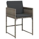 vidaXL Set mobilier grădină cu perne, 9 piese, gri, poliratan vidaXL Set mobilier grădină cu perne, 9 piese, gri, poliratan