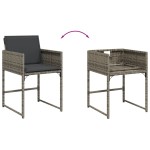 vidaXL Set mobilier grădină cu perne, 9 piese, gri, poliratan vidaXL Set mobilier grădină cu perne, 9 piese, gri, poliratan