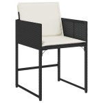 vidaXL Set mobilier de grădină cu perne, 9 piese, negru, poliratan vidaXL Set mobilier de grădină cu perne, 9 piese, negru, poliratan