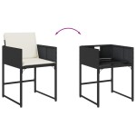 vidaXL Set mobilier de grădină cu perne, 9 piese, negru, poliratan vidaXL Set mobilier de grădină cu perne, 9 piese, negru, poliratan