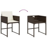 vidaXL Set mobilier de grădină, 13 piese, maro, cu perne, poliratan vidaXL Set mobilier de grădină, 13 piese, maro, cu perne, poliratan