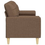 vidaXL Canapea cu 3 locuri cu pernuțe, maro, 210 cm, textil vidaXL Canapea cu 3 locuri cu pernuțe, maro, 210 cm, textil