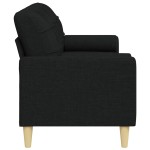 vidaXL Canapea cu 3 locuri cu pernuțe, negru, 210 cm, textil vidaXL Canapea cu 3 locuri cu pernuțe, negru, 210 cm, textil