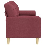 vidaXL Canapea cu 3 locuri cu pernuțe, roșu vin, 210 cm, textil vidaXL Canapea cu 3 locuri cu pernuțe, roșu vin, 210 cm, textil