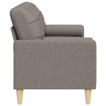 vidaXL Canapea cu 3 locuri cu pernuțe, gri taupe, 210 cm, textil