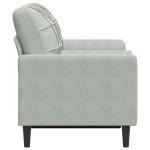 vidaXL Canapea cu 2 locuri cu pernuțe, gri deschis, 120 cm, catifea vidaXL Canapea cu 2 locuri cu pernuțe, gri deschis, 120 cm, catifea