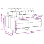 vidaXL Canapea cu 2 locuri cu pernuțe, gri închis, 120 cm, catifea vidaXL Canapea cu 2 locuri cu pernuțe, gri închis, 120 cm, catifea