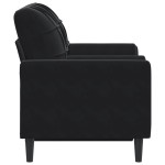 vidaXL Canapea cu 2 locuri cu pernuțe, negru, 120 cm, catifea vidaXL Canapea cu 2 locuri cu pernuțe, negru, 120 cm, catifea