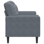 vidaXL Canapea cu 2 locuri cu pernuțe, gri închis, 140 cm, catifea vidaXL Canapea cu 2 locuri cu pernuțe, gri închis, 140 cm, catifea