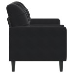 vidaXL Canapea cu 2 locuri cu pernuțe, negru, 140 cm, catifea vidaXL Canapea cu 2 locuri cu pernuțe, negru, 140 cm, catifea