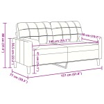 vidaXL Canapea cu 2 locuri cu pernuțe, negru, 140 cm, catifea vidaXL Canapea cu 2 locuri cu pernuțe, negru, 140 cm, catifea