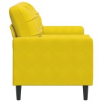vidaXL Canapea cu 2 locuri cu pernuțe, galben, 140 cm, catifea vidaXL Canapea cu 2 locuri cu pernuțe, galben, 140 cm, catifea