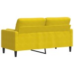 vidaXL Canapea cu 2 locuri cu pernuțe, galben, 140 cm, catifea vidaXL Canapea cu 2 locuri cu pernuțe, galben, 140 cm, catifea