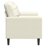 vidaXL Canapea cu 2 locuri cu pernuțe, crem, 140 cm, catifea vidaXL Canapea cu 2 locuri cu pernuțe, crem, 140 cm, catifea