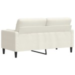 vidaXL Canapea cu 2 locuri cu pernuțe, crem, 140 cm, catifea vidaXL Canapea cu 2 locuri cu pernuțe, crem, 140 cm, catifea