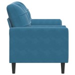 vidaXL Canapea cu 2 locuri cu pernuțe, albastru, 140 cm, catifea vidaXL Canapea cu 2 locuri cu pernuțe, albastru, 140 cm, catifea