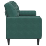 vidaXL Canapea cu 3 locuri cu pernuțe, verde închis, 180 cm, catifea vidaXL Canapea cu 3 locuri cu pernuțe, verde închis, 180 cm, catifea