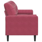 vidaXL Canapea cu 3 locuri cu pernuțe, roșu vin, 180 cm, catifea vidaXL Canapea cu 3 locuri cu pernuțe, roșu vin, 180 cm, catifea