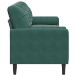 vidaXL Canapea cu 3 locuri cu pernuțe, verde închis, 210 cm, catifea vidaXL Canapea cu 3 locuri cu pernuțe, verde închis, 210 cm, catifea
