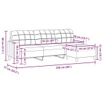 vidaXL Canapea cu 3 locuri și taburet, gri deschis, 210 cm, textil vidaXL Canapea cu 3 locuri și taburet, gri deschis, 210 cm, textil
