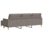 vidaXL Canapea cu 3 locuri și taburet, taupe, 210 cm, textil vidaXL Canapea cu 3 locuri și taburet, taupe, 210 cm, textil
