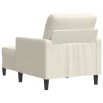 vidaXL Fotoliu canapea cu taburet, crem, 60 cm, catifea