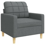 vidaXL Set de canapele, 3 piese, gri închis, textil vidaXL Set de canapele, 3 piese, gri închis, textil