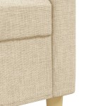 vidaXL Set de canapele, 3 piese, crem, material vidaXL Set de canapele, 3 piese, crem, material