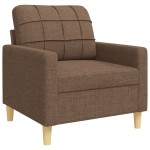 vidaXL Set de canapele, 3 piese, maro, textil vidaXL Set de canapele, 3 piese, maro, textil