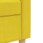 vidaXL Set de canapele, 3 piese, galben deschis, textil vidaXL Set de canapele, 3 piese, galben deschis, textil