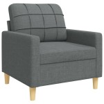 vidaXL Set de canapele cu taburet, 4 piese, gri închis, textil vidaXL Set de canapele cu taburet, 4 piese, gri închis, textil
