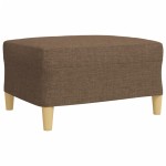 vidaXL Set de canapele cu taburet, 4 piese, maro, textil vidaXL Set de canapele cu taburet, 4 piese, maro, textil