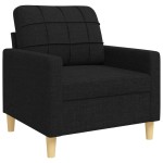 vidaXL Set de canapele cu taburet, 4 piese, negru, textil vidaXL Set de canapele cu taburet, 4 piese, negru, textil