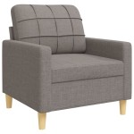 vidaXL Set de canapele cu perne, 3 piese, gri taupe, textil vidaXL Set de canapele cu perne, 3 piese, gri taupe, textil