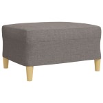 vidaXL Set canapele cu taburet și perne, 4 piese, taupe, textil vidaXL Set canapele cu taburet și perne, 4 piese, taupe, textil