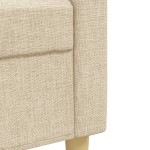 vidaXL Set de canapele, 2 piese, crem, material textil vidaXL Set de canapele, 2 piese, crem, material textil