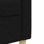 vidaXL Set de canapele, 2 piese, negru, material textil vidaXL Set de canapele, 2 piese, negru, material textil