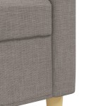 vidaXL Set de canapele, 2 piese, gri taupe, material