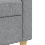 vidaXL Set de canapele cu perne, 2 piese, gri deschis, textil vidaXL Set de canapele cu perne, 2 piese, gri deschis, textil