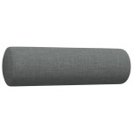vidaXL Set de canapele cu perne, 2 piese, gri închis, material textil