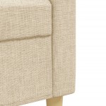 vidaXL Set de canapele cu perne decorative, 2 piese, crem, textil