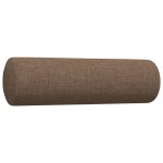 vidaXL Set de canapele cu perne decorative, 2 piese, maro, textil