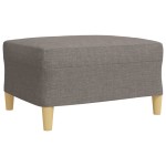 vidaXL Set canapele cu taburet și perne, 3 piese, taupe, textil vidaXL Set canapele cu taburet și perne, 3 piese, taupe, textil