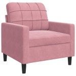 vidaXL Set de canapele cu perne, 3 piese, roz, catifea