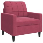 vidaXL Set canapea cu perne, 3 piese, roșu vin, catifea vidaXL Set canapea cu perne, 3 piese, roșu vin, catifea