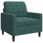 vidaXL Set de canapele cu perne, 4 piese, verde închis, catifea