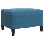 vidaXL Set de canapele cu perne, 4 piese, albastru, catifea vidaXL Set de canapele cu perne, 4 piese, albastru, catifea