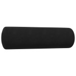 vidaXL Set de canapele cu perne/rulouri, 3 piese, negru, catifea