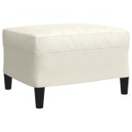 vidaXL Set de canapele cu perne/rulouri, 4 piese, crem, catifea