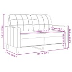 vidaXL Set de canapele cu perne, 2 piese, gri deschis, catifea vidaXL Set de canapele cu perne, 2 piese, gri deschis, catifea